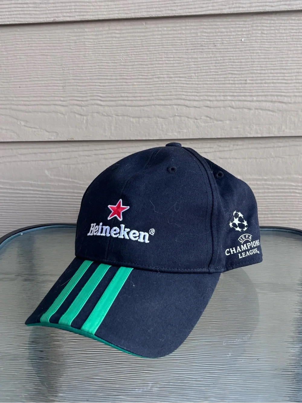 adidas Heineken / UEFA Champions League Hat with Green Stripe Accents